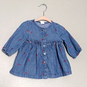 GAP denim dress with hearts